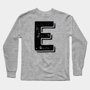 Capital Letter E Name Initial Monogram Long Sleeve T-Shirt